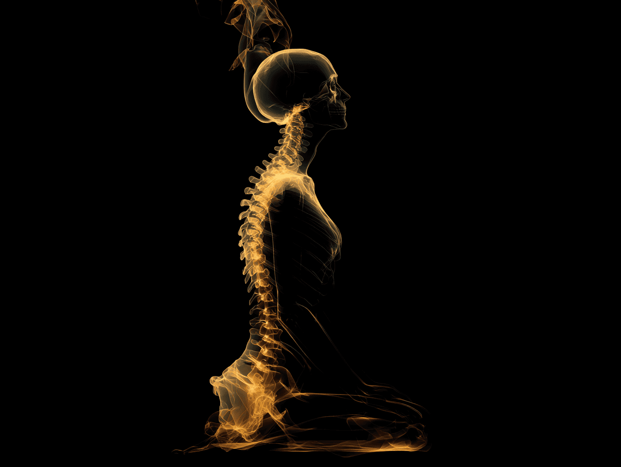 Abstract visualization of human posture and movement representing the transition from sedentary to active lifestyle