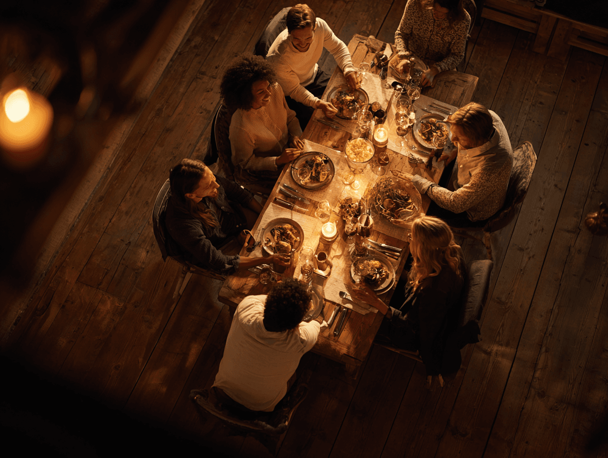 Warm scene of human connection and companionship representing social bonds and community
